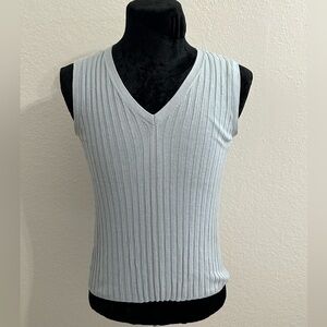 Ann Taylor Sleeveless Ribbed Sweater Top